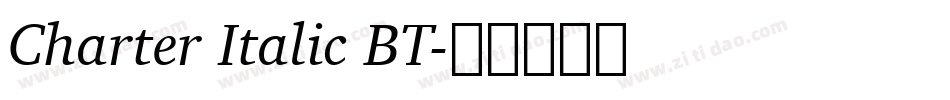 Charter Italic BT字体转换